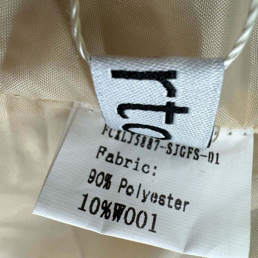 Chartou Cropped Jacket Sz S Beige Button Front Lined NWT Perfect Over Dresses - Picture 6 of 10